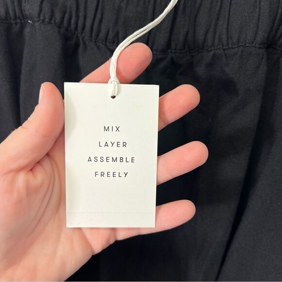 NWT large linen blend Free Assembly • Sleeveless Wide Leg Jumpsuit - Picture 14 of 16